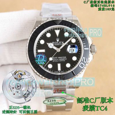 Clean Factory Super Replica Rolex Yacht-Master 42mm Titanium Case Swiss 3235 Watch 
